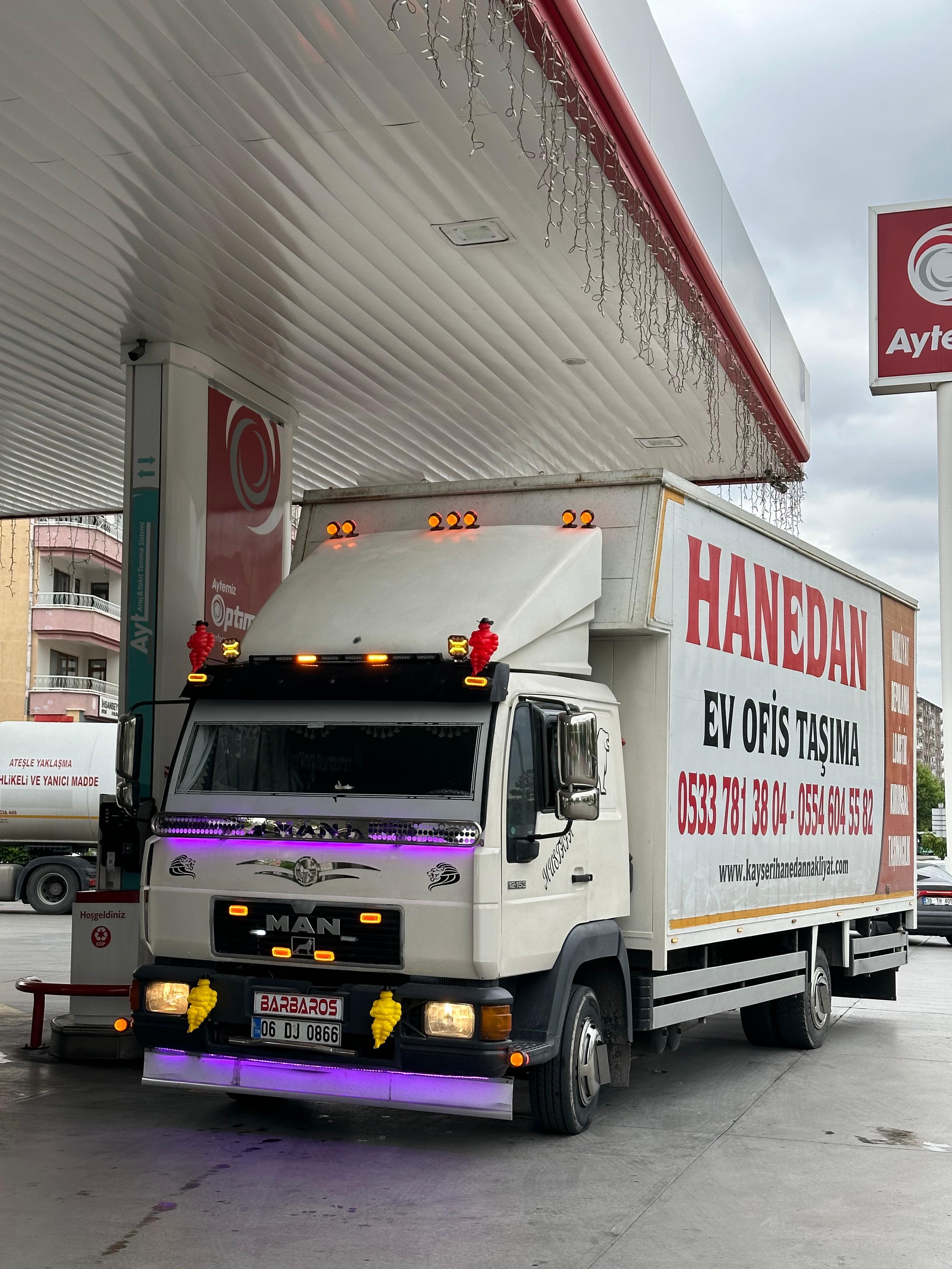 Kayseri Hanedan Nakliyat taşıma aracı